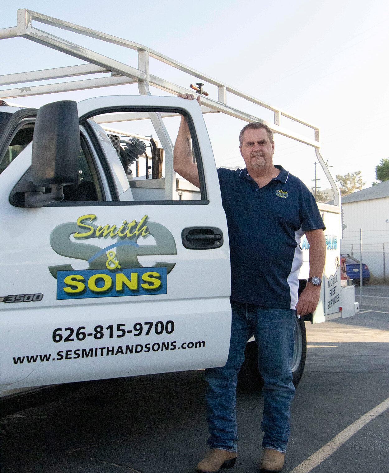 Craig Smith, owner, S.E. Smith & Sons, diesel truck and trailer repair, Azusa, CA.